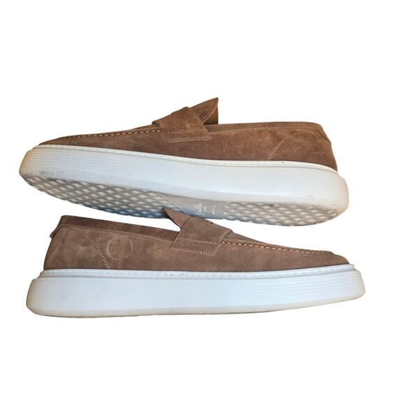 $328 Italian GOOD MAN BRAND- LONDON SUEDE LOAFERS Size 12 - Picture 6 of 8